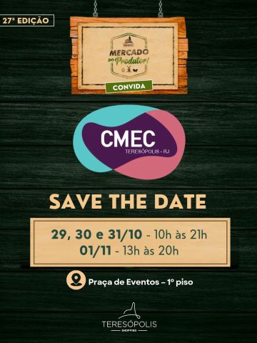 🌿 Anote na agenda! A 27ª edição do Mercado do Produtor está chegando ao Teresópolis Shopping, com produtos autorais e locais e muito talento feminino para conhecer.
📅 De 29 de outubro a 1º de novembro.
Em breve, esperamos por você na Praça de Eventos, no 1º piso! 💚