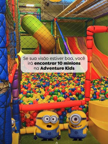 Será que você consegue encontrar todos? 👀💛
Os Minions invadiram a Adventure Kids e 10 deles se esconderam nessa imagem!
Agora é a sua vez: observe com atenção e conte pra gente nos comentários quantos Minions você encontrou. Será que você acerta os 10? 😏
Marque quem vai entrar nesse desafio com você e boa caça! 💛