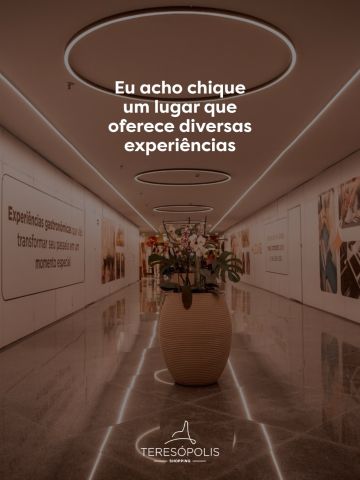 Acho chique um lugar que tem de tudo. ✨
Gastronomia que vira experiência, cinema em alta definição, moda para renovar o guarda-roupas, um pedacinho de Portugal e diversão para criançada. 🧡
No Teresópolis Shopping, cada visita é um novo motivo para voltar.
Arrasta e descobre o que faz desse lugar o seu lugar. 👉
📍 Teresópolis Shopping