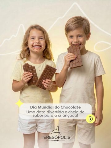 No Dia do Chocolate, a criançada merece um momento especial! Seja para dividir uma guloseima, aproveitar um passeio em família ou descobrir uma nova delícia, o Teresópolis Shopping é o lugar perfeito para criar memórias cheias de sabor.
Passe por aqui, escolha o chocolate favorito e celebre esse dia do jeitinho que ele merece!