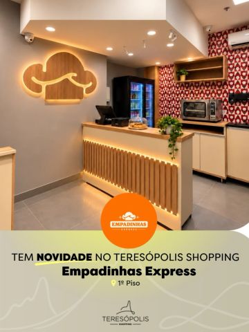 Tem novidade no Teresópolis Shopping! 🥟✨
A Empadinhas Express chegou para deixar sua visita ainda mais saborosa. Agora, você tem mais uma opção para fazer uma pausa e aproveitar uma delícia por aqui!