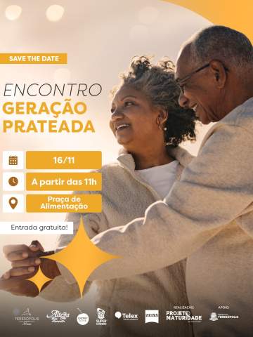 O Teresópolis Shopping vai receber um evento especial para celebrar a melhor idade com muita alegria, conexão e aprendizado.

🗓 Encontro Geração Prateada
📍 Praça de Alimentação
🕚 16/11, a partir das 11h

Venha participar de um dia cheio de atividades para a 3ª idade! 

#teresopolisshopping #oshoppingdacidade #euamotere